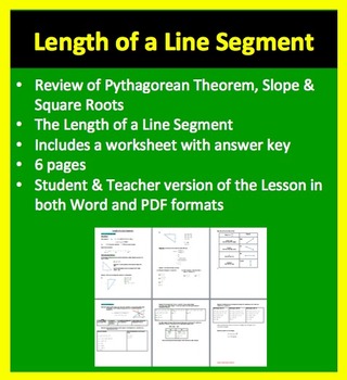 Preview of Length of a Line Segment - Geometry - Mathematics