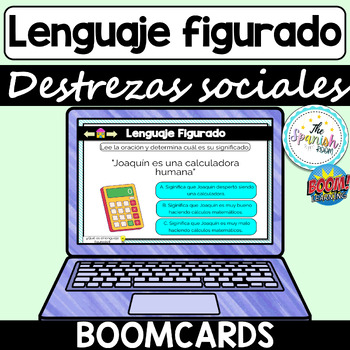 Preview of Lenguaje Figurado (DICHOS) / Pragmática / BOOMCARDS / SPANISH Social Skills