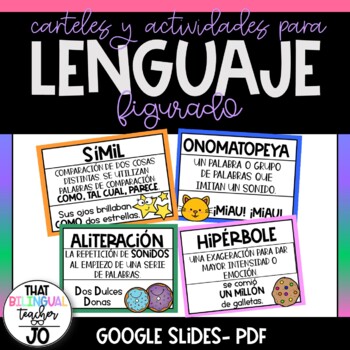 Preview of Lenguaje Figurado Posters y Actividades /Figurative Language Posters in Spanish