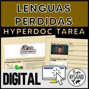 Preview of Lenguas perdidas: hyperdoc tarea for heritage speakers