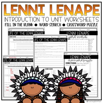Preview of Lenni Lenape Worksheets