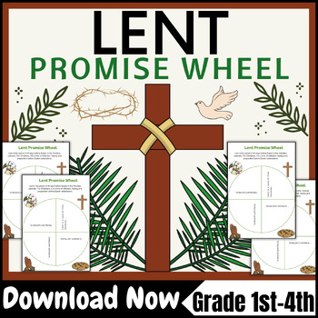 Preview of Lent Activities - Lent Promise Wheel Activity - Lent Bulletin Board - Lent