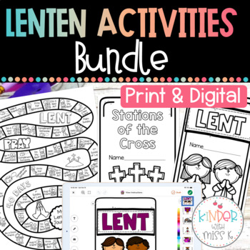 Preview of Lent Activities- Printable and Digital Bundle