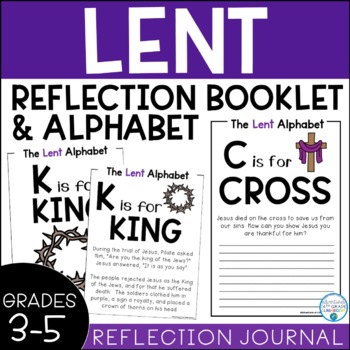 Preview of Lent | Reflection Booklet & Alphabet | Upper Elementary