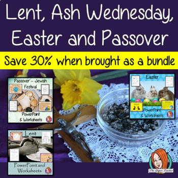 Preview of Lent, Ash Wednesday, Easter and Passover Lesson Bundle