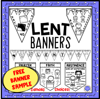 Preview of Lent Banner - FREE SAMPLE "L" Banner