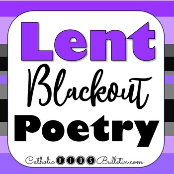 Preview of Lent Blackout Poetry: A Literary and Artistic Reflection on the Lenten Season