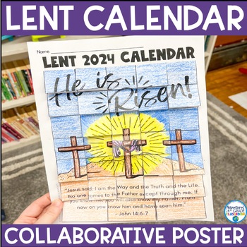 Preview of Lent Calendar | Individual Collaborative Poster | Ash Wednesday
