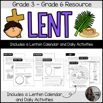 Preview of Lent Catholic Activities (Grade 3-6) Digital - Homeschool