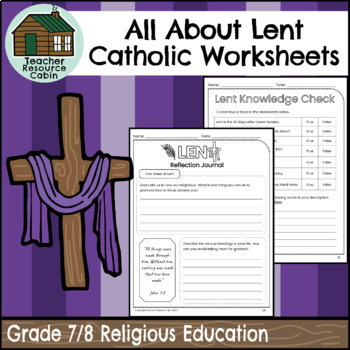 Preview of Lent Catholic Activities (Grade 7/8 Religious Education)