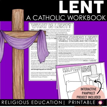 Preview of Lent Catholic Workbook and Activities | Religious Education