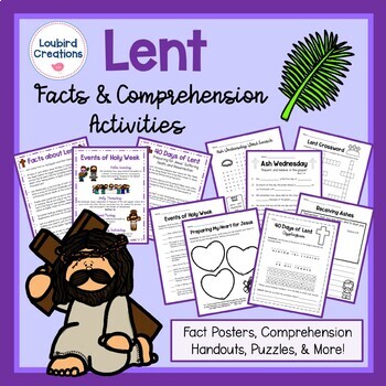 Preview of Lent Activities | Holy Week | Ash Wednesday | Fact Posters | Word Search
