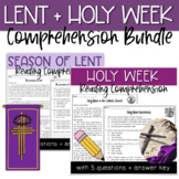 Lent + Holy Week Comprehension Bundle: Catholic Prep for Easter