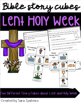 Lent Holy Week Easy Readers and Story Cube Set by Sara Ipatenco | TPT