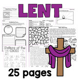 Lent Packet - Lent Worksheets -  No Prep - Catholic Lent