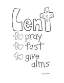 Lent Path Activity Booklet -Fast, Pray, Give Alms - Catholic Lent