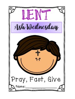 Preview of Lent Workbook FREE DEMO Ash Wednesday Coloured