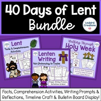 Preview of Lent Writing | Activities | Holy Week Timeline | Palm Sunday | Ash Wednesday