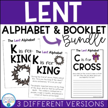Preview of Lent Reflection Booklets & Alphabet Bundle