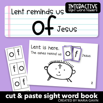 Preview of Lenten Emergent Reader: "Lent Reminds us of Jesus" Catholic and Christian Book