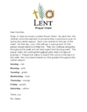 Lenten Prayer Chain Note and Activity