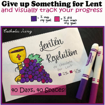 Preview of Lenten Resolutions Accountability Pages for Kids and Families