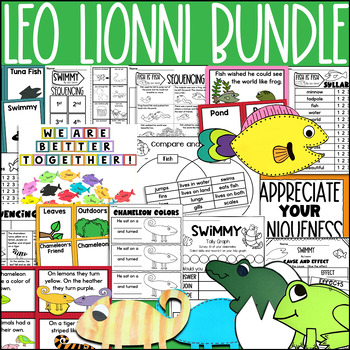 Preview of Leo Lionni Author Study Book Companion Activities Reading Comprehension Bundle