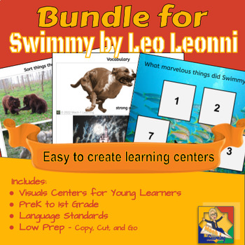 Preview of Leo Lionni's Swimmy ELA/ELL Centers Bundle