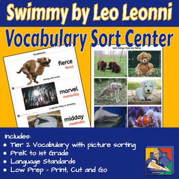 Preview of Leo Lionni's Swimmy Tier 2 Vocabulary (Visual for ELL)