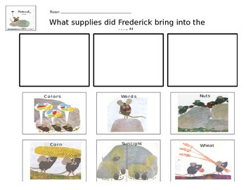 Preview of Leo Lionni's Frederick Comprehension