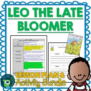 Preview of Leo The Late Bloomer by Robert Kraus Lesson Plan and Activities