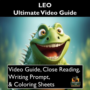 Preview of Leo Video Guide: Worksheets, Close Reading, Coloring Sheets, & More!