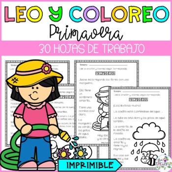 Comprensión De Lectura Leo Y Coloreo Leo Y Dibujo Reading Activities  Spanish for Kids Spanish Homeschool Spanish Worksheets 