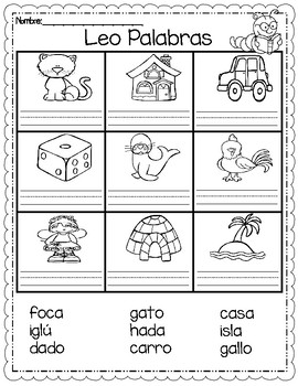 Leo y Escribo Palabras by Learning Palace | Teachers Pay Teachers