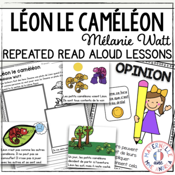 Preview of French Reading Comprehension - Léon le caméléon - Repeated Read Aloud Lessons
