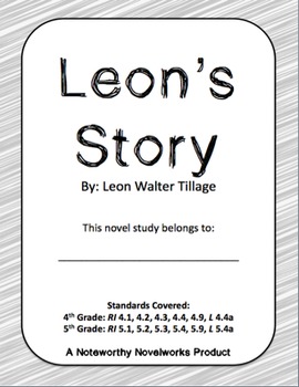 Preview of Leon's Story Novel Study / Answer Key