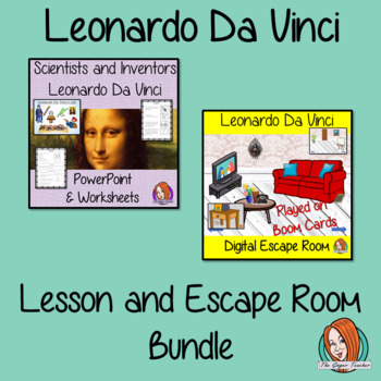 Preview of Leonardo Da Vinci Lesson and Escape Room Bundle