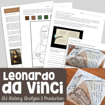 Preview of Leonardo da Vinci Art History Workbook- da Vinci Biography - Middle, High School