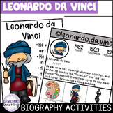 Leonardo da Vinci Biography Activities, Worksheets, Flip B