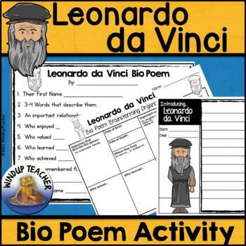 Preview of Leonardo da Vinci Biography Poem Activity and Writing Paper