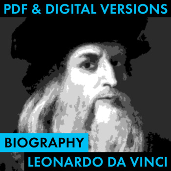 Preview of Leonardo da Vinci Biography Research Organizer, Biography PDF Google Drive CCSS