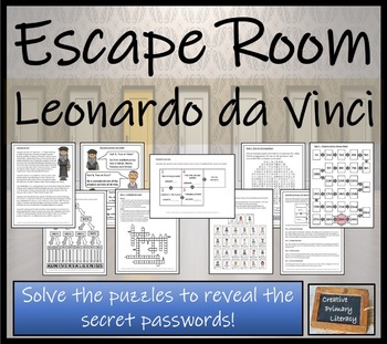 Preview of Leonardo da Vinci Escape Room Activity