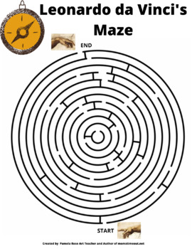 Preview of Leonardo da Vinci Mind Maze - Art Lessons by Pamela Rose