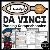 Artist Leonardo da Vinci Reading Comprehension Worksheet R