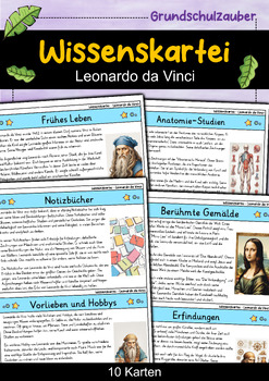 Preview of Leonardo da Vinci - Wissenskartei - Berühmte Persönlichkeiten (German)