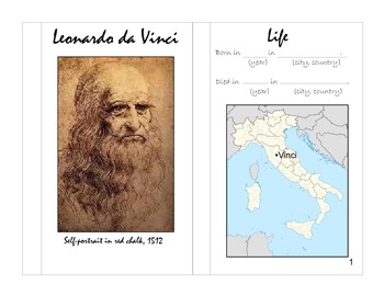 Preview of Leonardo da Vinci mini book