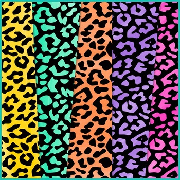 Leopard Digital Papers, Watercolor Leopard Print Backgrounds