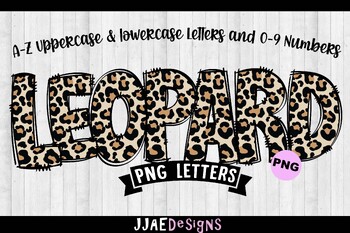 Preview of Leopard Doodle Font (PNG Letters)