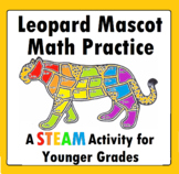 Leopard Jaguar Addition Math Practice Worksheet Mascot Math