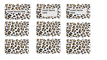 Preview of Leopard Name Tags